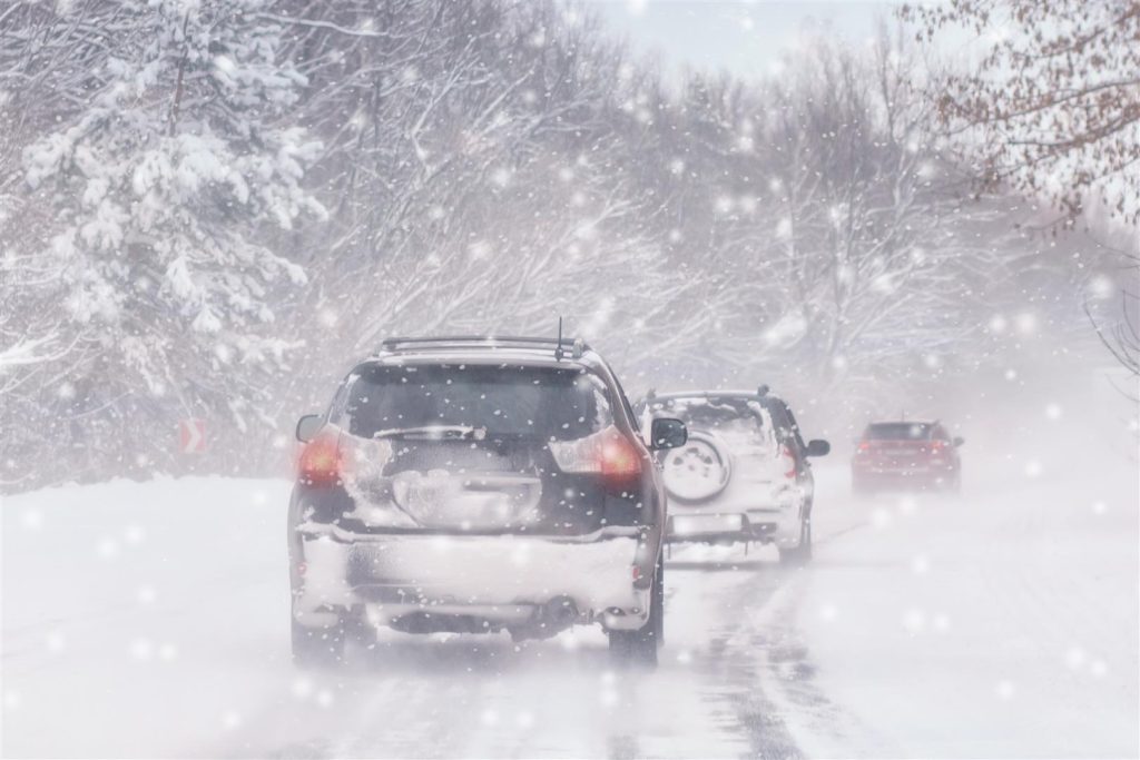 winter snow storm and the affect on the car